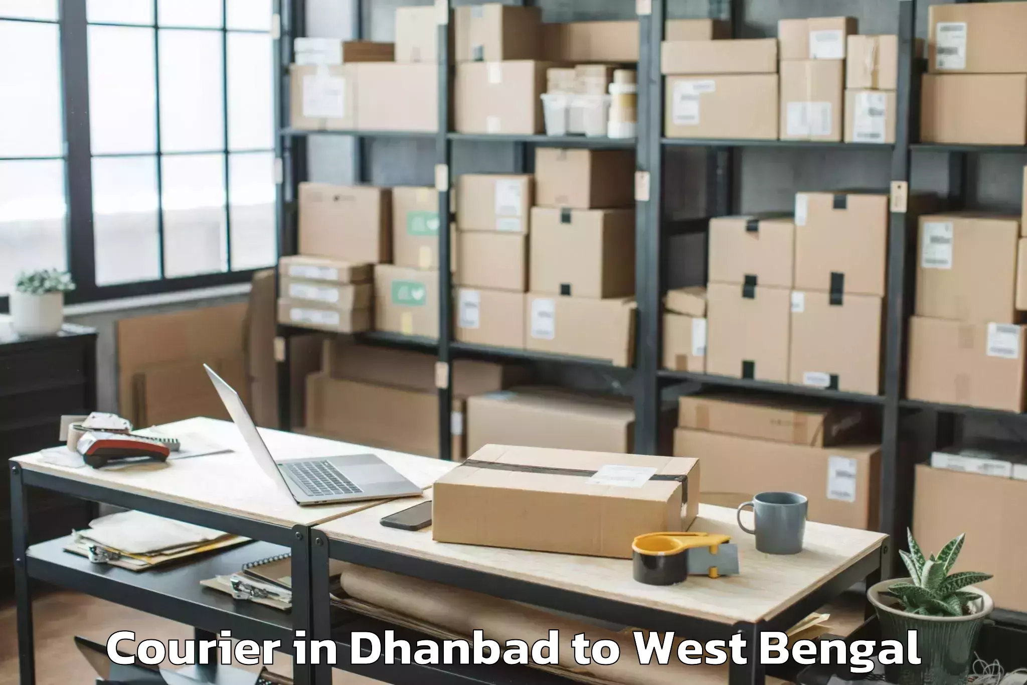 Easy Dhanbad to Visva Bharati University Bolpu Courier Booking